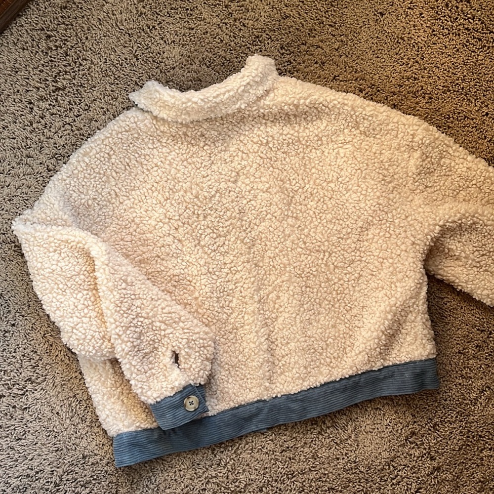 Sherpa/Corduroy Button-front Jacket - Picture 3 of 6